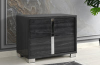 Maisie Modern Nightstand Gloss Grey