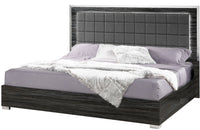 Freya Modern Bed Gloss Grey