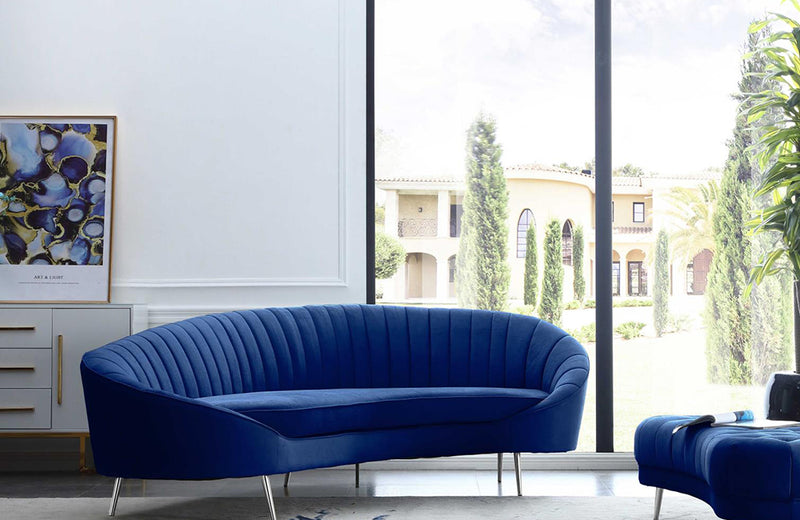 Dallas Modern Fabric Sofa Blue