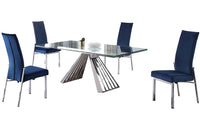 Dominique Anabel 5 pc Dining Set Blue