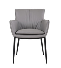 Kani Leather Armchair in Grey
