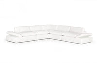 Divani Casa Kelly Modern White Fabric Sectional Sofa