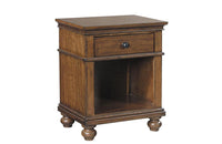 Oxford 1 Drawer Nightstand Whiskey Brown