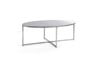 Jon Oval Cocktail Table Metal Top