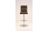 Arianna Roll back Plush Seating Adjustable Height Stool Brown