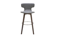 Zach Modern Eco-Leather Bar Stool Dark Gray