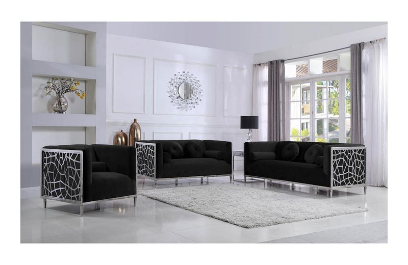 Parkin Black Sofa Set