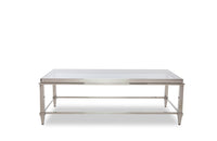 Modrest Agar Modern Glass & Stainless Steel Coffee Table