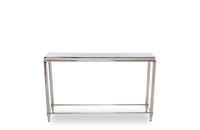 Modrest Agar Modern Glass & Stainless Steel Console Table