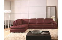 Santino Red Leather Sectional Sofa