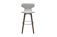 Zach Modern Eco-Leather Bar Stool Gray