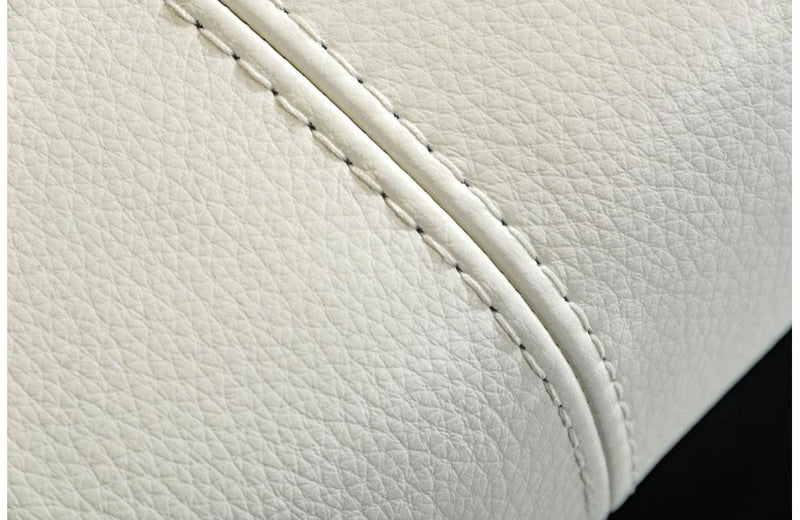 Crosby Modern White Italian Leather Sectional Sofa