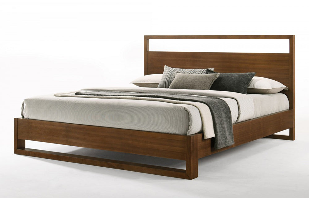 Nova Domus Brooklyn - Italian Modern Walnut Bed Set