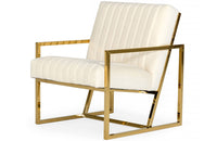 Divani Casa Baylor Modern Off-White Accent Chair