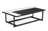 Modrest Fargo Modern Ceramic & Grey Walnut Coffee Table