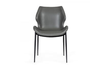 Modrest Instone Industrial Grey Eco-Leather Dining Chair (Set of 2)