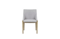 Modrest Fairview Modern Grey & Brass Dining Chair