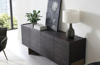 Modrest Gerald Modern Brown Ash and Antique Cooper Buffet