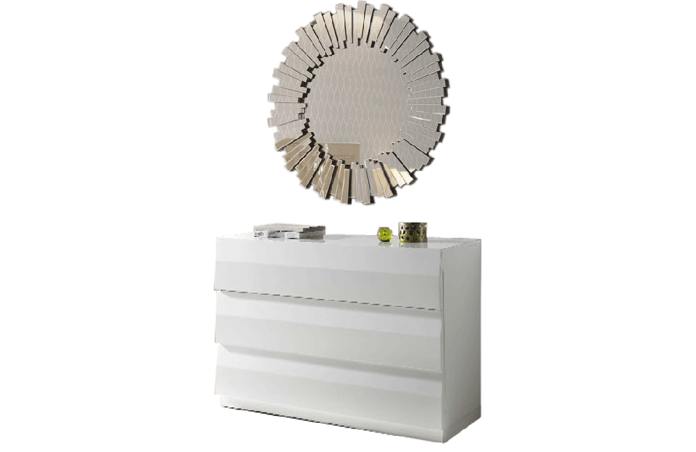 C-152 White Dresser & E-100 Mirror C-152 White Dresser & E-100 Mirror