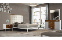 Malaga bed Qs, 2x N/S, dresser & mirror