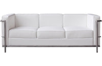 Tracy Italian Leather Sofa in White