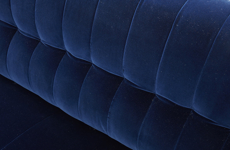 Deco Fabric Loveseat Blue