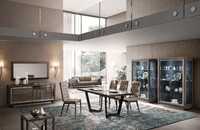 Elite Dining Room Brown Silver Birch