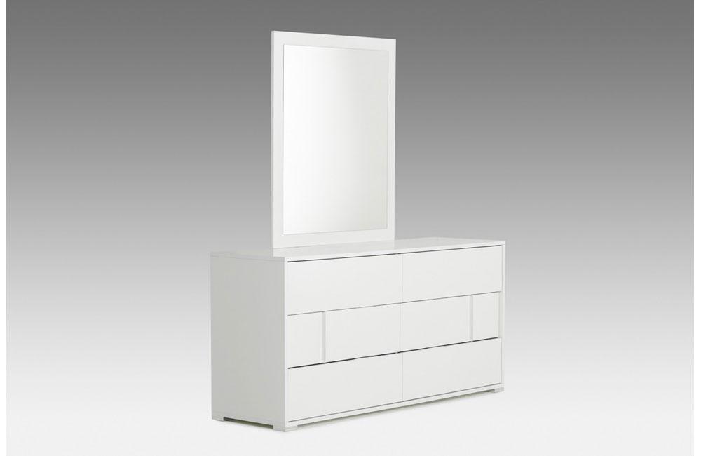 white gloss dresser Modrest Nicla Italian Modern White Dresser