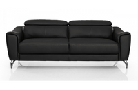 Dalyla - Modern Black Leather Sofa