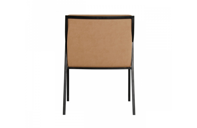 Rino - Modern Suede Tan Dining Chair