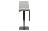 Fullerton - Modern Light Grey & Brushed Stainless Steel Bar Stool