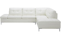 Kyle Sectional Sofa White with Storage