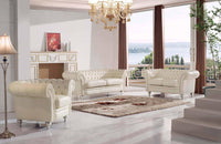 Collin Modern Leather Sofa Set