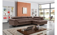 Caracas Brown Full Leather Sectional Sofa