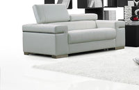 Vista Leather Loveseat in White