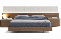 Ellis Walnut with Light Grey Bed