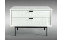 Valencia Contemporary White Nightstand
