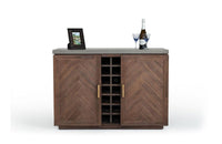 Modern Amos Concrete & Acacia Wine Cabinet
