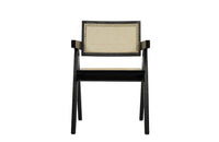 Modrest Aurora Modern Rattan and Wenge Dining Arm Chair