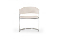 Modrest Allie Contemporary White Leatherette Dining Chair