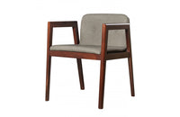 Modrest Avrum Modern Dark Grey Eco-Leather Dining Chair (Set of 2)