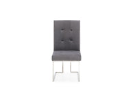 Modrest Legend Modern Grey Fabric & Stainless Steel Dining Chair (Set of 2)