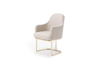 Modrest Tyler Modern Grey & Gold Dining Chair