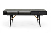 Modrest Billy Modern Black Oak & Gold Coffee Table