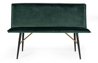 Modrest Billy Modern Green Velvet Dining Bench