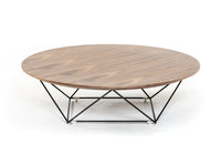 Modrest Spoke Modern Walnut Coffee Table
