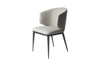 Modrest Caplan Modern Beige Leatherette Dining Armchair