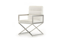 Modrest Capra Modern White Leatherette Dining Chair