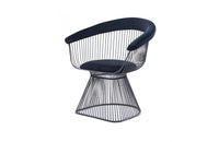 Modrest Chandler Modern Black Velvet & Black Stainless Steel Dining Chair