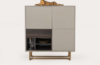 Modrest Deegan Modern Grey & Ebony Tall Buffet